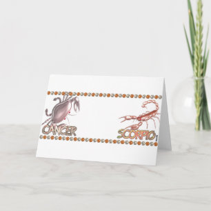 Cancer Scorpio zodiac friendship by Valxart Card