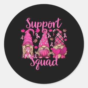 Cancer Shirt For Women Gnomes Support Squad Gnomie Classic Round Sticker