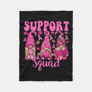 Cancer Shirt For Women Gnomes Support Squad Gnomie Fleece Blanket