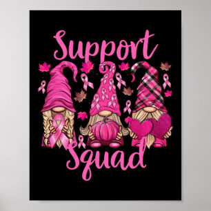 Cancer Shirt For Women Gnomes Support Squad Gnomie Poster