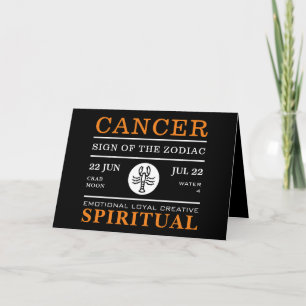 Cancer Sign of the Zodiac, Astrological Card