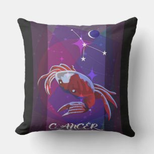 Cancer Sign Throw Pillow