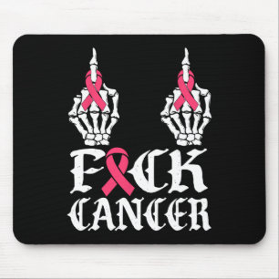 Cancer Skull And Crossbones Skeleton Breast Cancer Mouse Pad