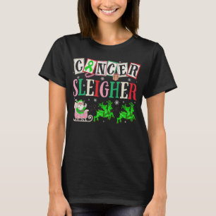 Cancer Sleigher Christmas Santa Lymphoma T-Shirt