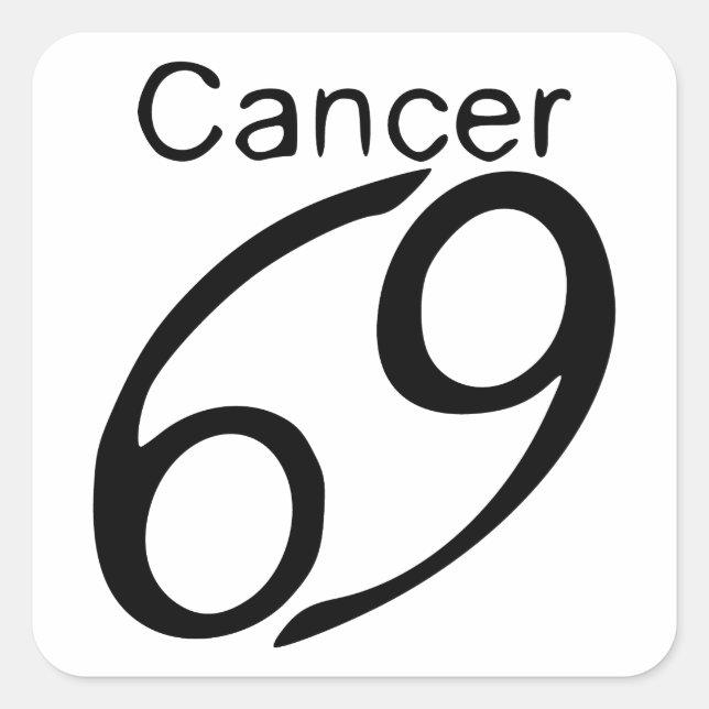 Cancer Square Sticker (Front)