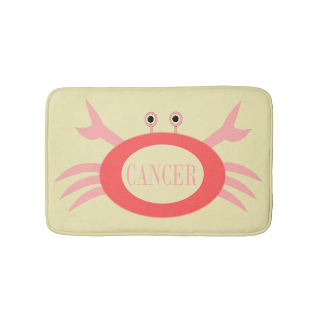Cancer Star Sign Crab Bath Mat (Front)