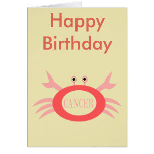 Cancer Star Sign Crab Custom Card