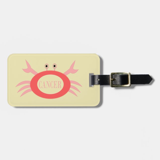 Cancer Star Sign Crab Custom Luggage Tag (Front Horizontal)