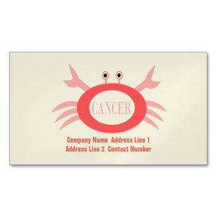 Cancer Star Sign Crab Custom Magnetic Business Card