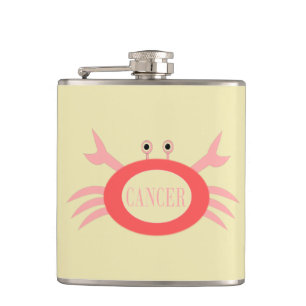 Cancer Star Sign Crab Flask