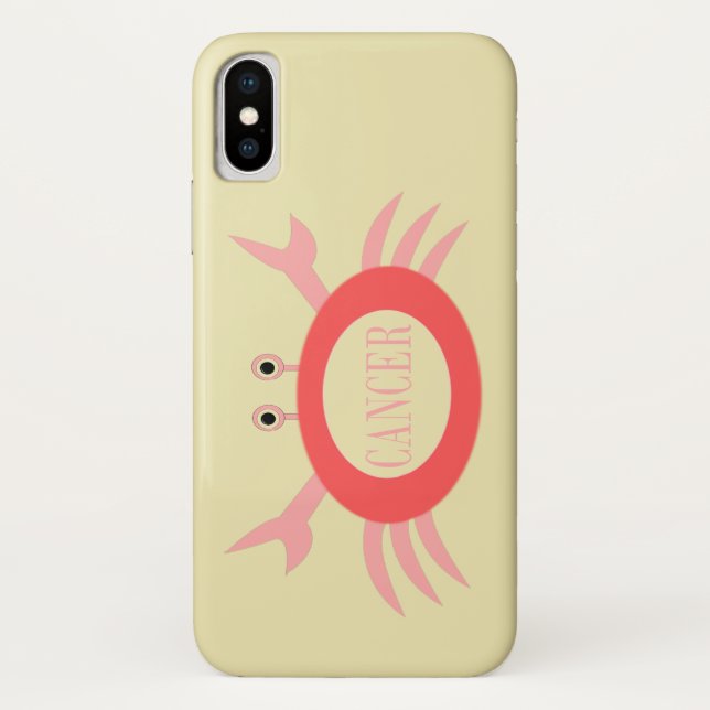 Cancer Star Sign Crab iPhone Case (Back)