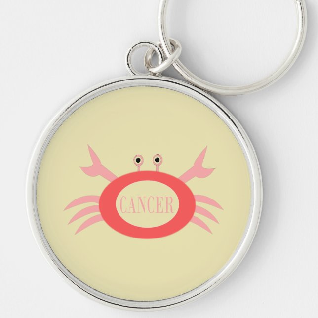 Cancer Star Sign Crab Keychain (Front)