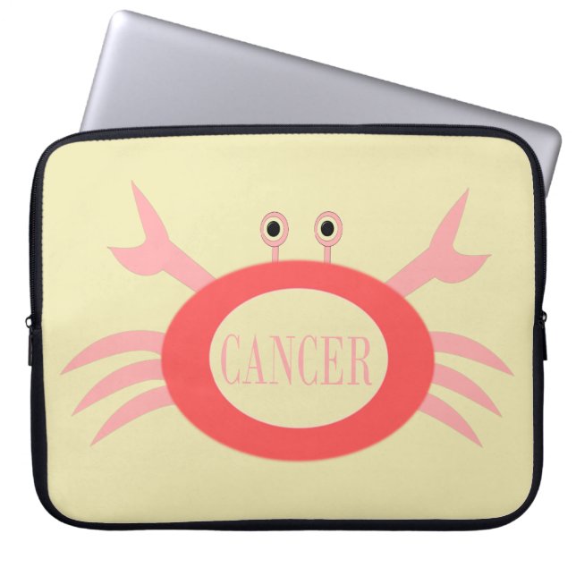 Cancer Star Sign Crab Laptop Bag (Front)
