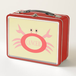 Cancer Star Sign Crab Metal Lunch Box