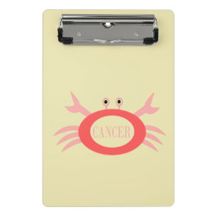 Cancer Star Sign Crab Mini Clipboard