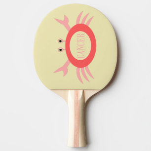 Cancer Star Sign Crab Ping Pong Paddle