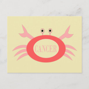 Cancer Star Sign Crab Postcard