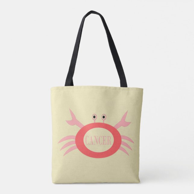 Cancer Star Sign Crab Tote Bag (Back)
