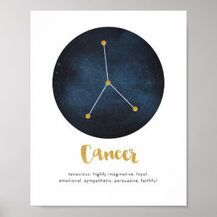 Cancer star sign print
