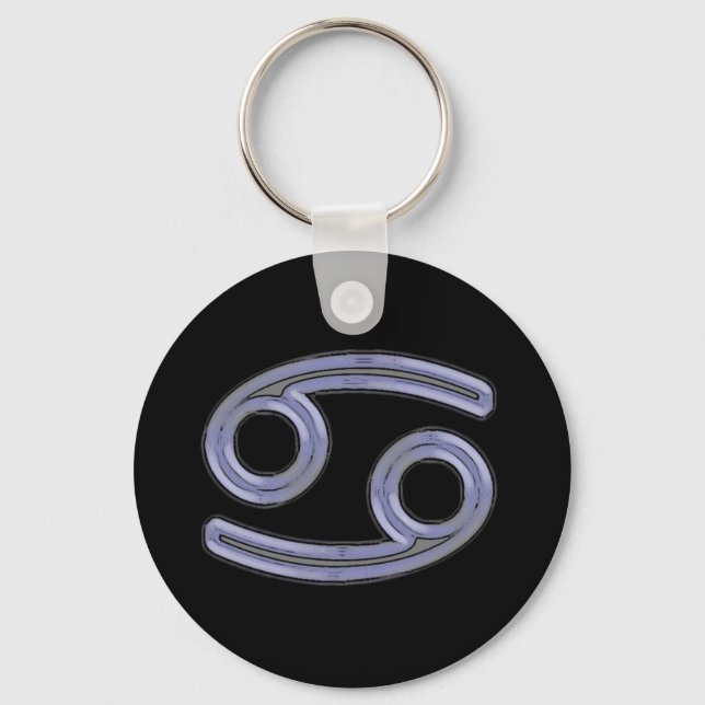 Cancer Star Sign Symbol Key Ring (Front)