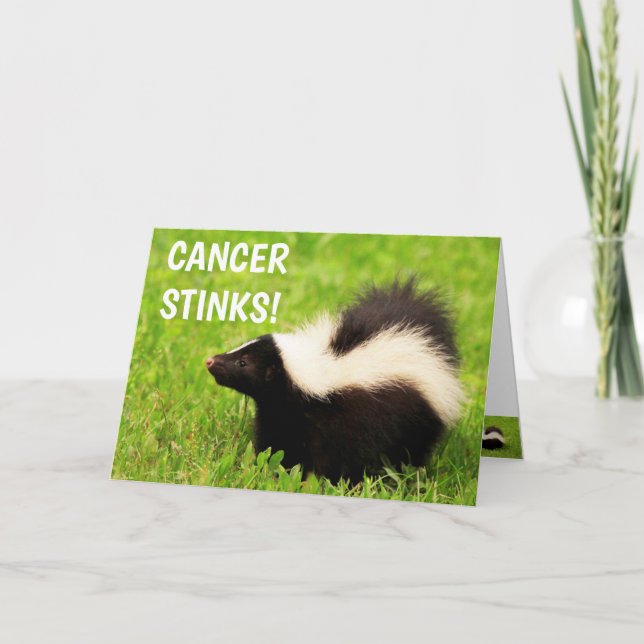 Cancer Stinks Funny Encouragement Card (Front)