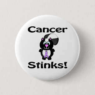 Cancer Stinks Skunk Awareness Design 6 Cm Round Badge