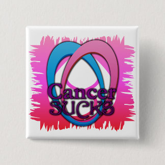 Cancer Sucks Buttom 15 Cm Square Badge