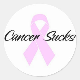 Cancer sucks classic round sticker