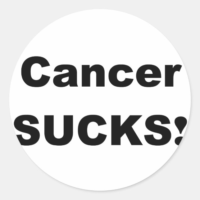 Cancer Sucks Classic Round Sticker (Front)