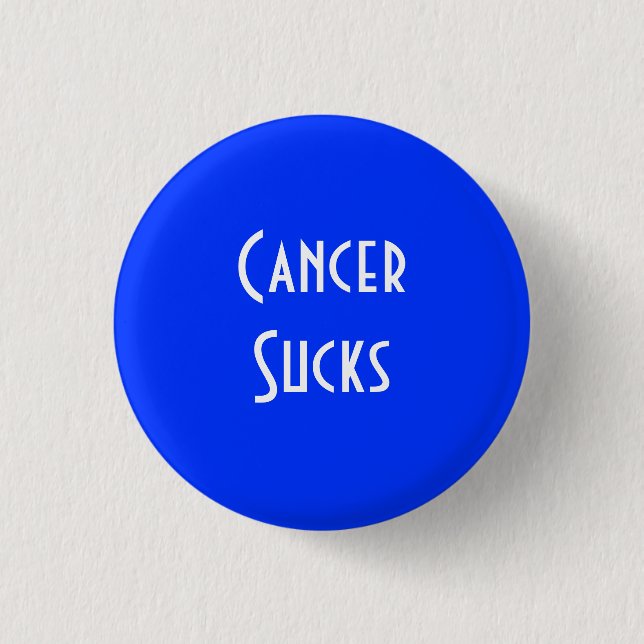 Cancer Sucks: Colon Cancer 3 Cm Round Badge (Front)