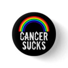 Cancer Sucks (Rainbow) Button