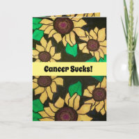 Cancer Sucks! Thinking Of You Bold Sunflowers