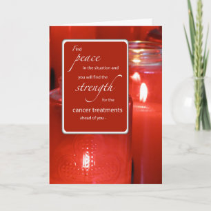 Cancer Support Religious Encouragement Peace Red C Card