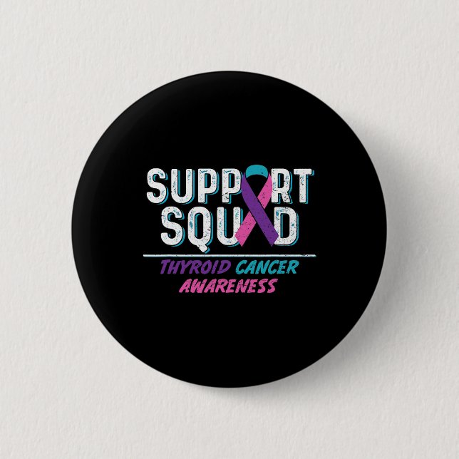 Cancer Support Squad  6 Cm Round Badge (Front)