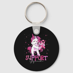 Cancer Support Squad Shirt Breast Cancer Awareness Key Ring