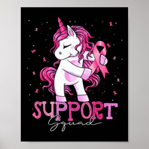 Cancer Support Squad Shirt Breast Cancer Awareness Poster