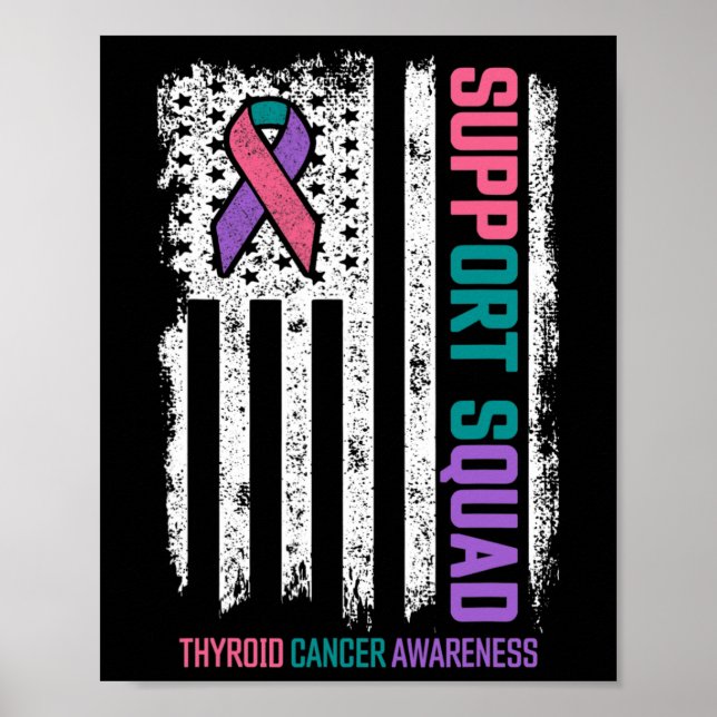 Cancer Support Squad Thyroid Cancer Awareness  Poster (Front)