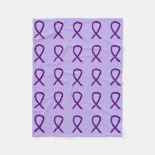 Cancer Survivor Awareness Ribbon Fleece Blankets