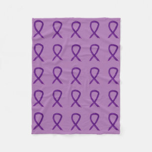 Cancer Survivor Awareness Ribbon Fleece Blankets
