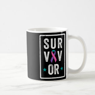 Cancer Survivor Awareness Support Ribbon Coffee Mug