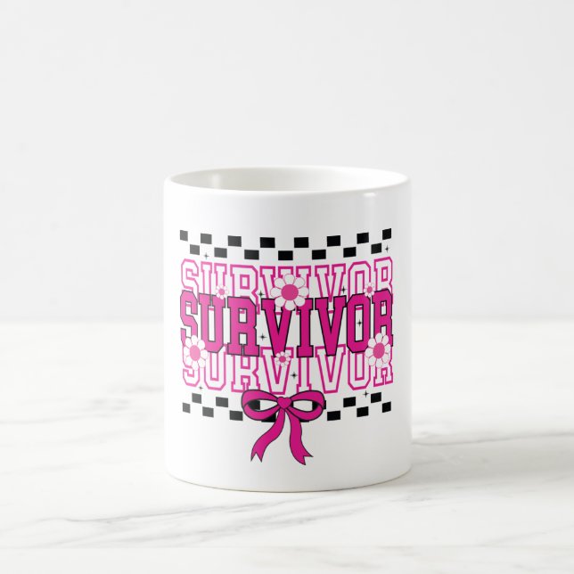 Cancer Survivor Breast Cancer Pink Coffee Mug (Center)