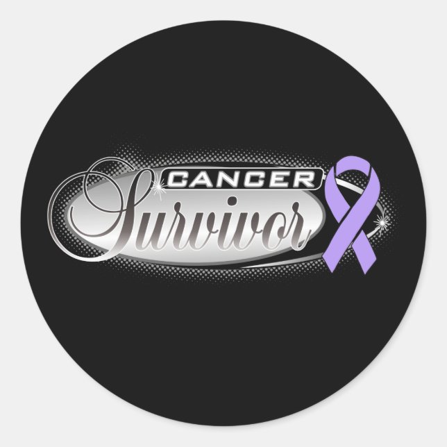 Cancer Survivor Classic Round Sticker (Front)