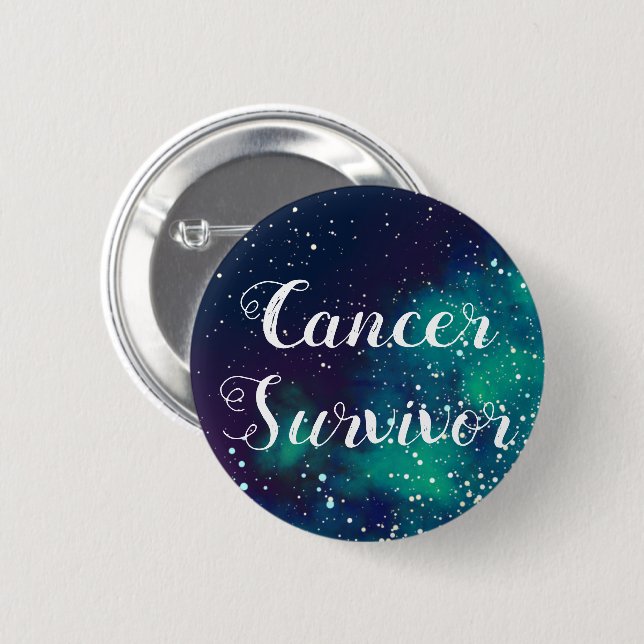 Cancer Survivor Customisable Galaxy Identity 6 Cm Round Badge (Front & Back)