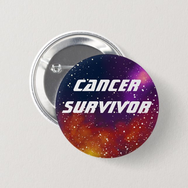 Cancer Survivor Customisable Galaxy Identity 6 Cm Round Badge (Front & Back)