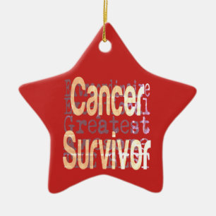 Cancer Survivor Extraordinaire Ceramic Ornament