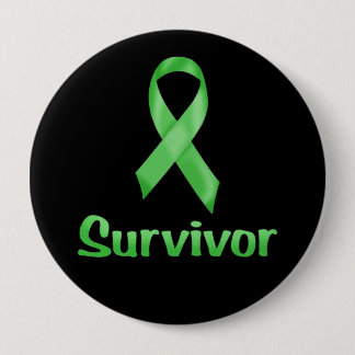 Cancer Survivor Green 10 Cm Round Badge