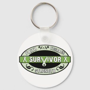 Cancer Survivor Green Key Ring
