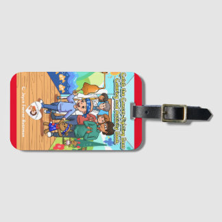 Cancer Survivor Luggage Tag Red Border
