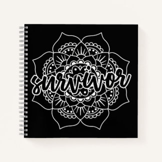 Cancer Survivor Mandala in White Journal