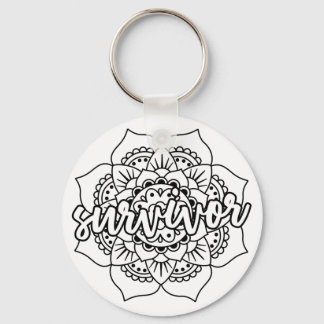 Cancer Survivor Mandala Key Ring
